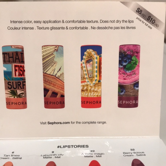 ⚡️FP⚡️ Sephora #Lipstories Lipstick Sample Card - Picture 2 of 8